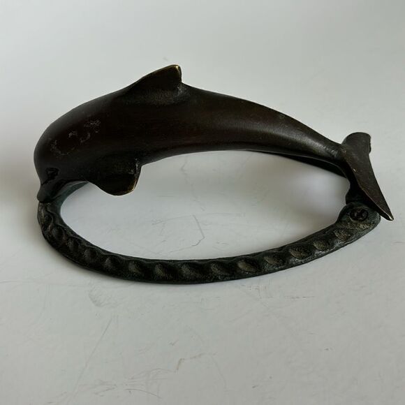 Vintage Metal Dolphin Door Knocker - Picture 7 of 9